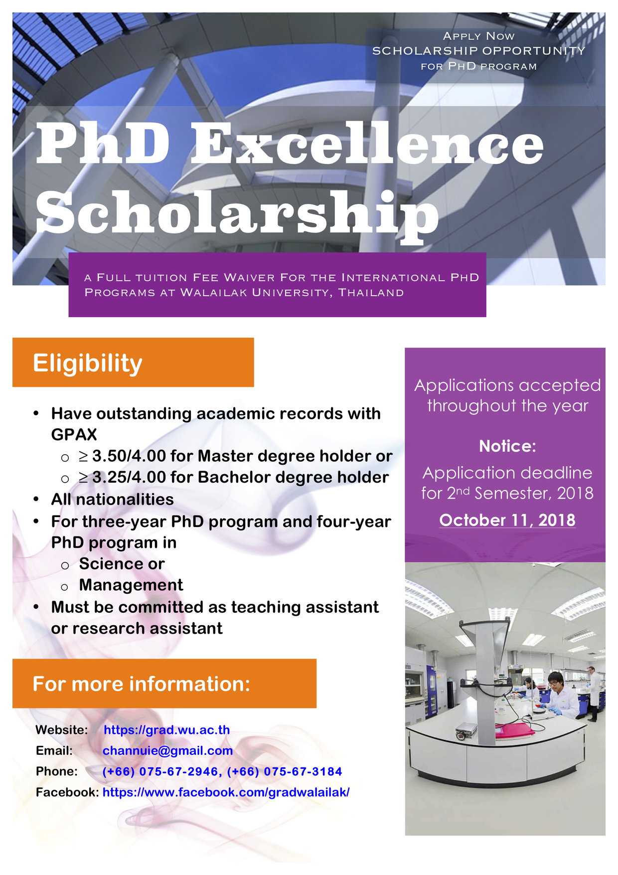 phd scholarship online