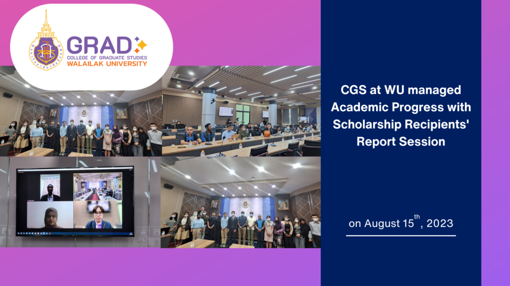 CGS at WU managed Academic Progress with Scholarship Recipients' Report Session