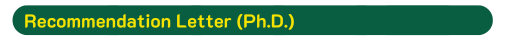Recommendation PhD