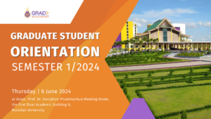 Graduate Orientation Semester 1/2024 Thai Programs