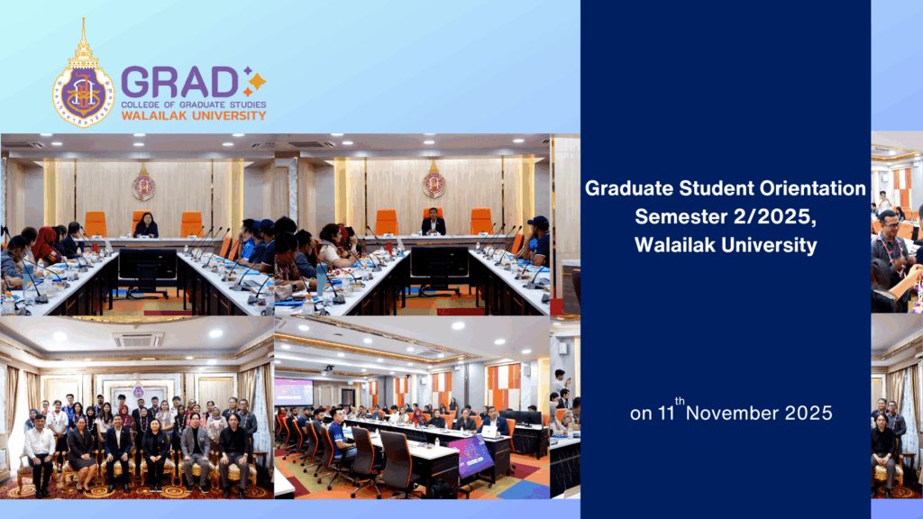graduate student orientation semester 2 of 2025 walailak university