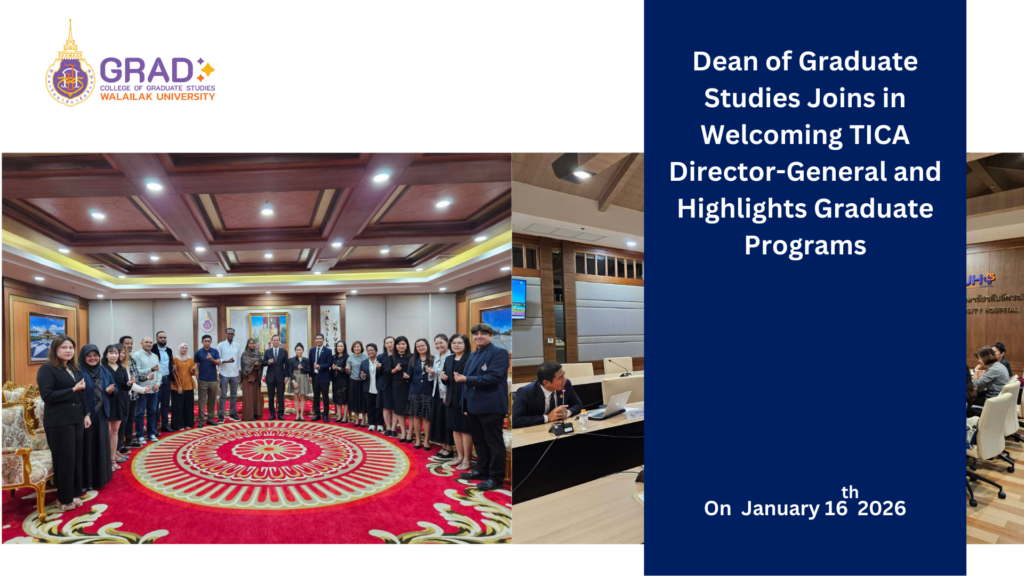 presentation showcasing Walailak University’s graduate programs