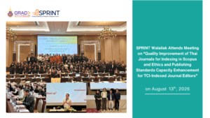 SPRINT Walailak Advances Thai Journal Quality and Scopus Readiness