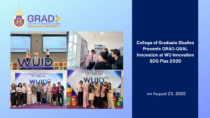 The College of Graduate Studies presents the GRAD-QUAL Smart Graduate Qualification Monitoring Dashboard at WU Innovation SDG Plus 2026.