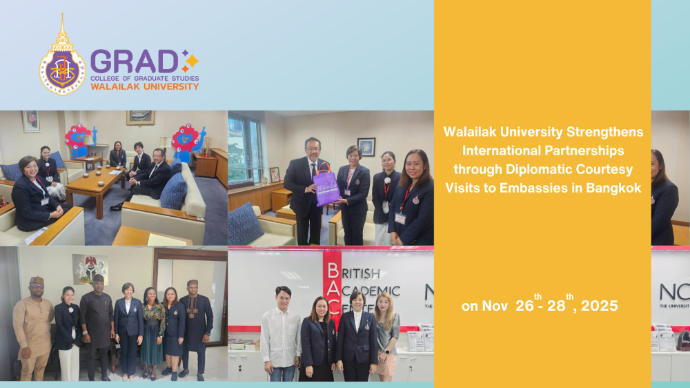 Walailak University Enhances Global Ties with Embassy Visits